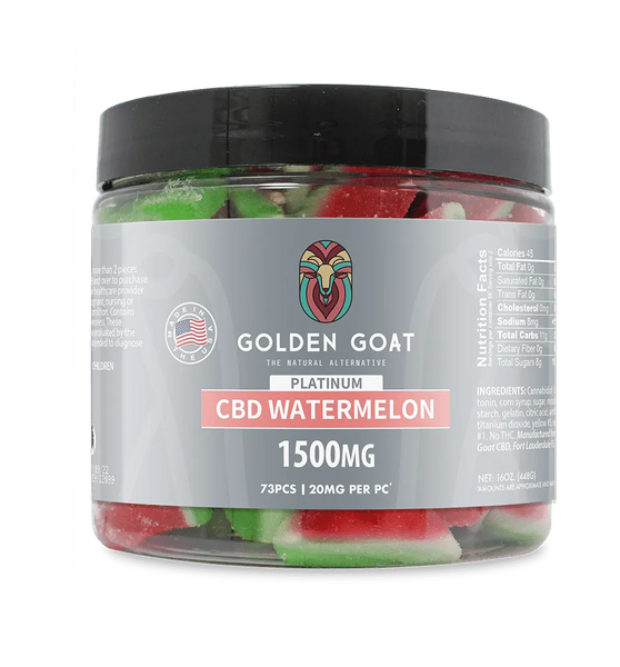 Golden Goat CBD Gummies 1500MG Watermelon Slices