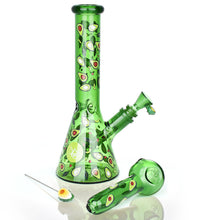 Pulsar Fruit Series Avocado Gold Herb Pipe Glow Duo - 10" / 14mm F