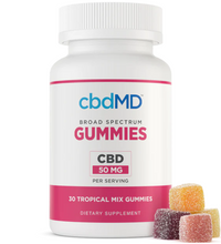 cbdMD Broad Spectrum CBD PM Sleep Gummies Raspberry - 750MG, 60ct