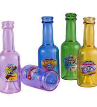 Crush Vibrant Borosilicate Glass Bottle Chillums - 4" Hand Pipes in Rainbow Colors