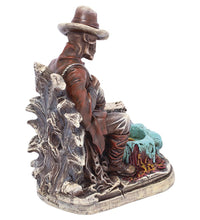 Fujima Skeleton Cowboy Polyresin Incense or Tealight Holder - 8.25"