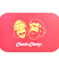 Cheech & Chong x Pulsar Metal Rolling Tray W/ Lid - Red Faces / 11" x 7"