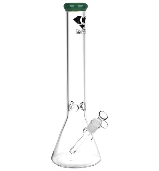 Diamond Glass Gold Classic Beaker Water Pipe - 16.25" / 14mm F