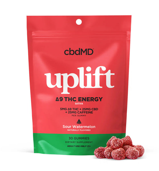 cbdMD Delta 9 THC Uplift Gummies 100MG - Watermelon