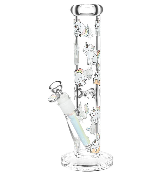 Pulsar Caticorn Design Series Straight Tube Water Pipe | 12" | 14mm F