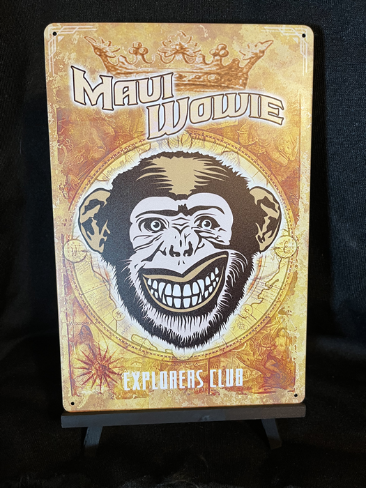 Maui Wowie Monkey in Explorers Club Strain Art 8" x 12"  Aluminum Sign