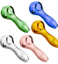 Pulsar Bubble Matrix Spoon Pipe - 4" / Colors Vary