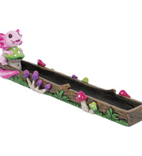 Fujima Pink Axolotl Mushroom Stick Resin Incense Burner - 10.5"