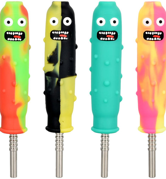 Pickle Richard Silicone Dab Straw + Titanium Tip - 4.75" / 10ct