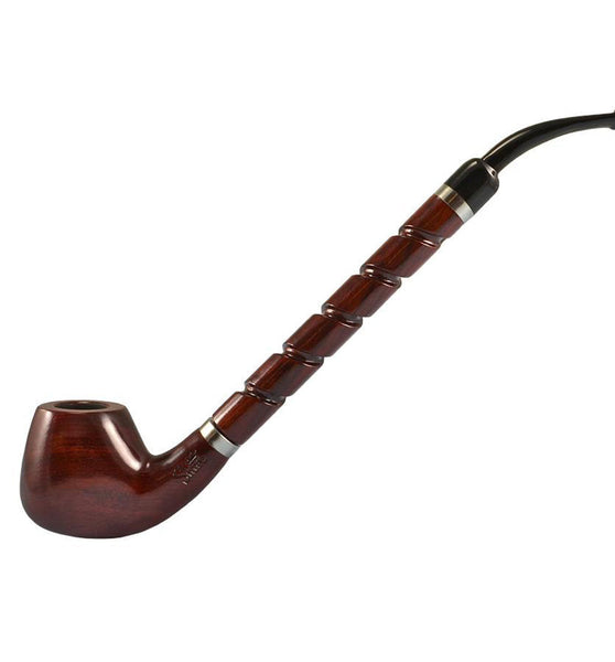 Pulsar Shire Pipes Bent Brandy Cherry Wood Tobacco Pipe - 10.5"