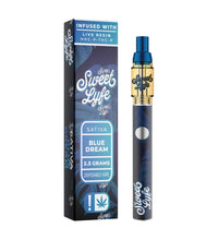 Sweet Lyfe 2.5ml Disposable Vape Pen Infused with Live Resin HHC-P+THC-P - Blue Dream - Sativa