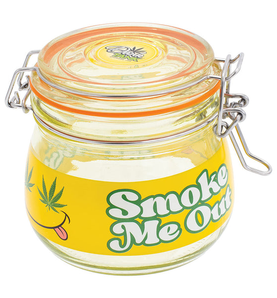 Fujima Dank Tank Smiley Smoke Me Out Glass Jar - 500ml