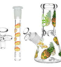 Pulsar Pine alien Design Series Glass Beaker Water Pipe - 8"