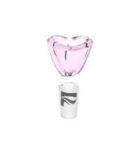 Pulsar Heart-Shaped Bowl Herb Slide - 14mm M / Pink 9ct