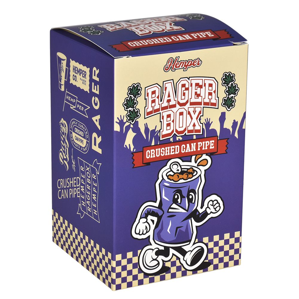 Hemper Crushed Can Glass Hand Pipe - 4.5"