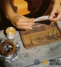 Marley Natural Black Walnut Rolling Tray