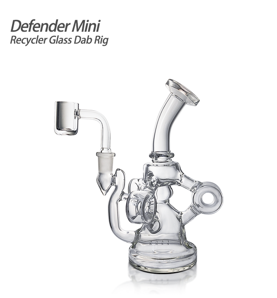 Waxmaid 6.14 Inch Defender Mini Recycler Glass Dab Rig