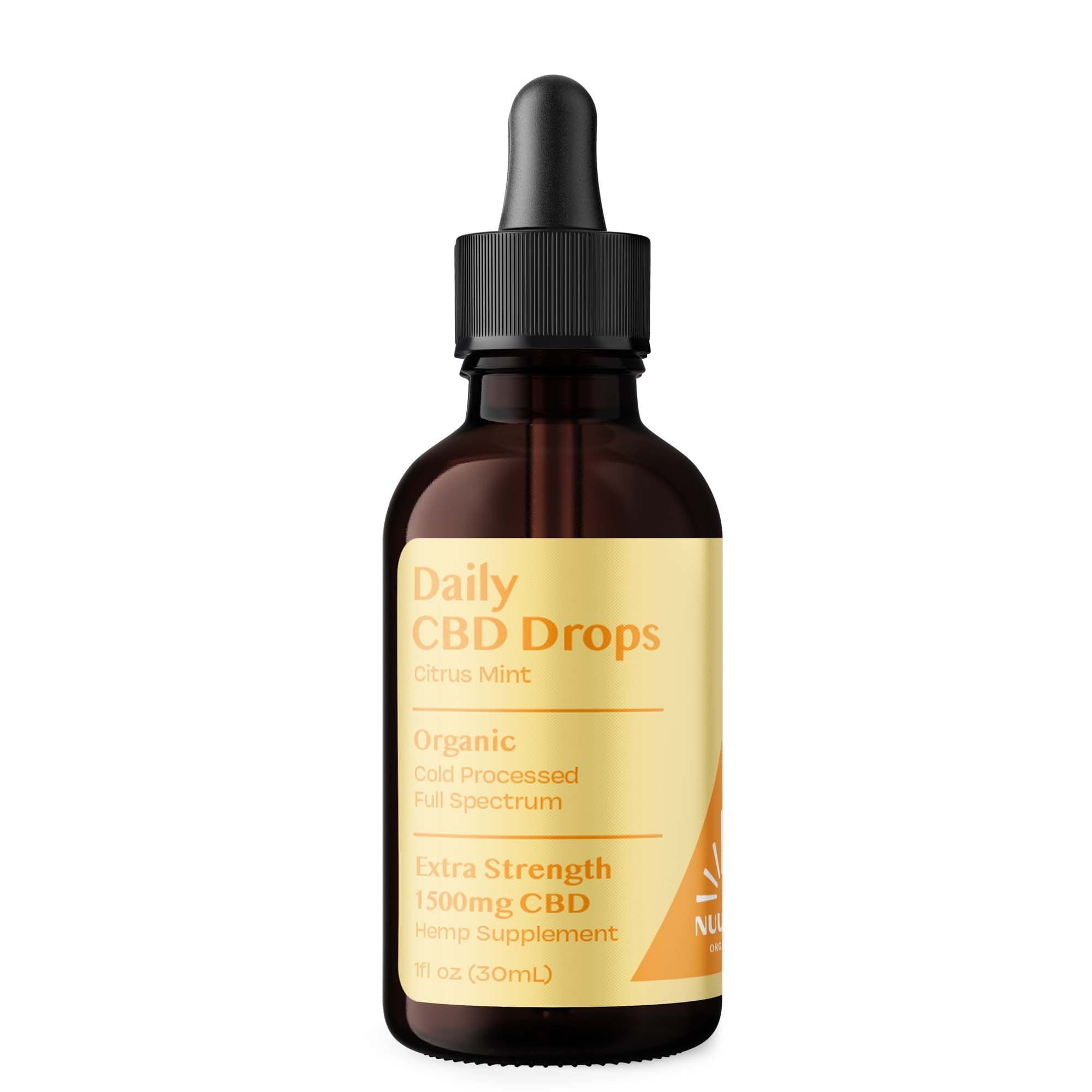 Organic CBD Drops Citrus Mint - Extra Strength 1500mg