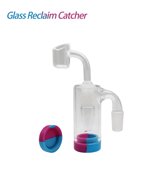 14MM Male Joint Bubbler 90° Glass Reclaim Catcher