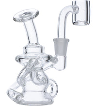 Dab Rig Water Pipe Mini w/Quartz -Clear-4in(RCL-S-J06)