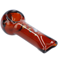 4" GSC Hand Pipe - Transparent Amber