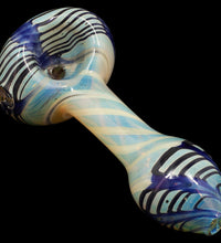"Twisty Cane" Spoon Glass Pipe (Various Colors)