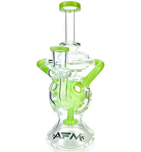 9" AFM Swiss Color Glass Recycler Dab Rig
