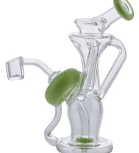 Bent Neck Dab Rig Recycler-Milky Green-6in(RCL-S-034MG)