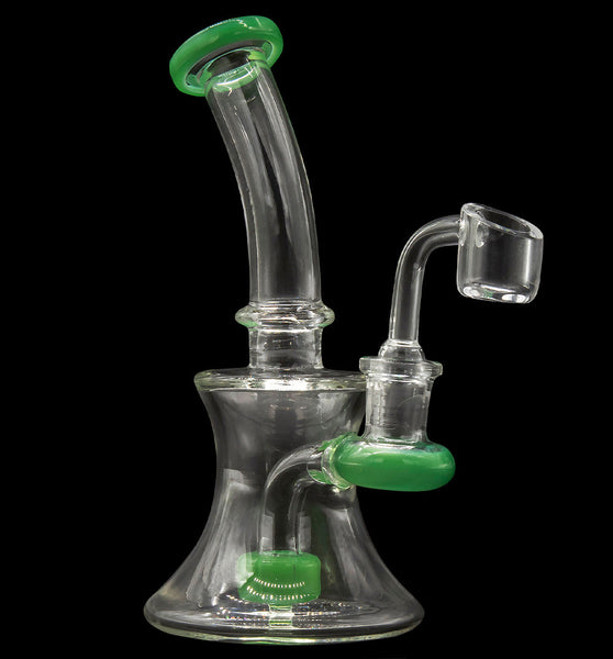 Glassic Hourglass Dab Rig with Color Accents